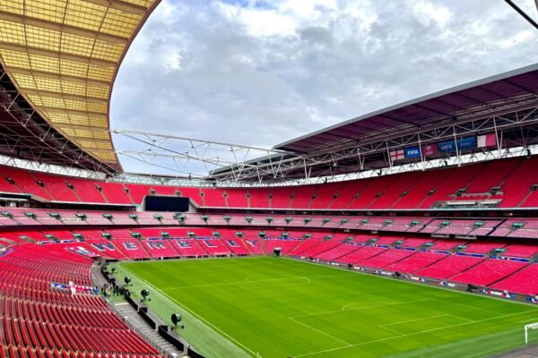 Discover the architectural marvel of Wembley Stadium in London, a premier sports venue.
